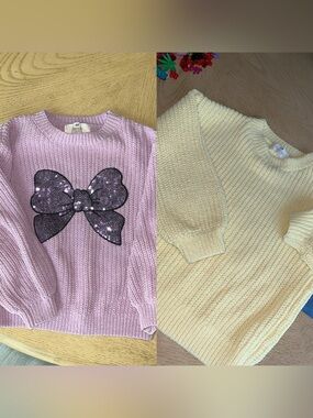 2 H&M Sweaters + Jeggings 6X/7